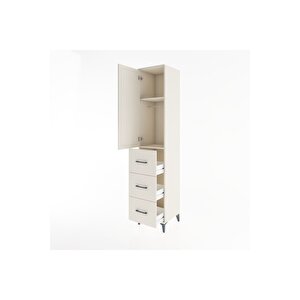 Hyperion Dolap 2 Raflı 3 Çekmeceli Tek Askılı 44x44x221 Aytaşı-aytaşı