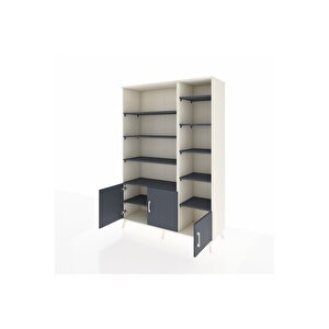 Hyperion Gardrop 10 Raflı 3 Kapaklı 132x44x195 Aytaşı-antrasit