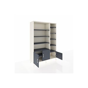 Hyperion Gardrop 10 Raflı 3 Kapaklı 132x44x195 Aytaşı-antrasit