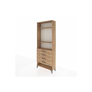 Arges Dolap 3 Raflı 4 Çekmeceli 88x30x221 Çam-çam