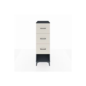Kronos Dolap 3 Çekmeceli 44x59x134 Antrasit-aytaşı