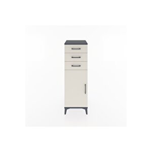 Hyperion Dolap 3 Çekmeceli Tek Kapaklı 44x44x134 Antrasit-aytaşı