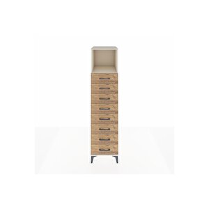 Kronos Dolap Tek Raflı 8 Çekmeceli 44x59x182 Aytaşı-çam