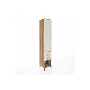 Hyperion Dolap 2 Raflı 3 Çekmeceli Tek Askılı 44x44x243 Çam-aytaşı