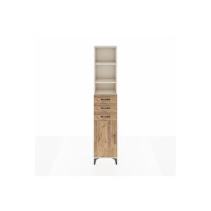 Arges Dolap 4 Raflı 3 Çekmeceli Tek Kapaklı 44x30x221 Aytaşı-çam