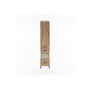 Hyperion Dolap 4 Raflı 3 Çekmeceli Tek Kapaklı 44x44x221 Aytaşı-çam