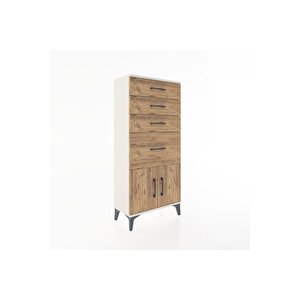 Hyperion Dolap 4 Çekmeceli 2 Kapaklı 60x44x134 Aytaşı-çam