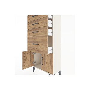 Hyperion Dolap 4 Çekmeceli 2 Kapaklı 60x44x134 Aytaşı-çam