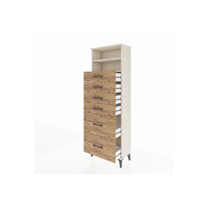 Arges Dolap 2 Raflı 6 Çekmeceli 60x30x182 Aytaşı-çam