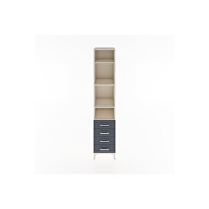 Hyperion Dolap 4 Raflı 4 Çekmeceli 44x44x221 Aytaşı-antrasit