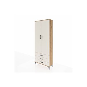 Arges Dolap 2 Raflı 3 Çekmeceli Tek Askılı 88x30x221 Çam-aytaşı