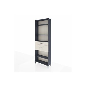 Arges Dolap 4 Raflı 2 Çekmeceli 88x30x243 Antrasit-aytaşı