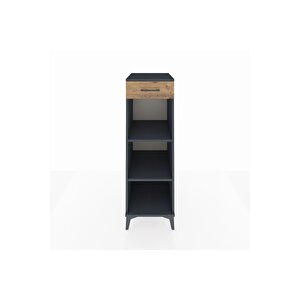 Kronos Dolap 2 Raflı Tek Çekmeceli 44x59x134 Antrasit-çam