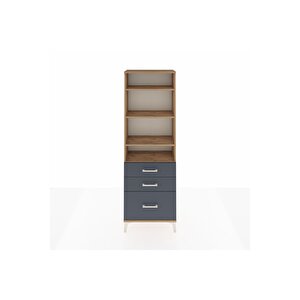 Arges Dolap 4 Raflı 3 Çekmeceli 60x30x182 Çam-antrasit