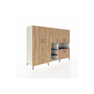 Kronos Dolap 13 Raflı 7 Kapaklı 220x59x163 Aytaşı-çam/antrasit