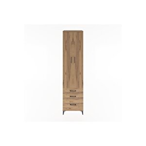 Hyperion Dolap 5 Raflı 3 Çekmeceli 2 Kapaklı 60x44x243 Çam-çam