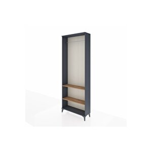 Arges Dolap 2 Raflı Tek Askılı 88x30x243 Antrasit-çam