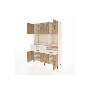 Hyperion Dolap 9 Raflı 3 Çekmeceli 6 Kapaklı 132x44x195 Aytaşı-çam/aytaşı