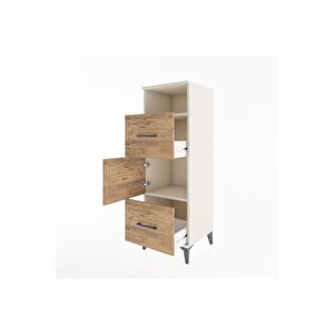 Hyperion Dolap 2 Raflı 2 Çekmeceli Tek Kapaklı 44x44x134 Aytaşı-çam