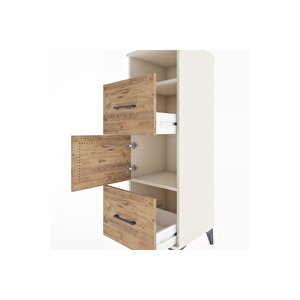 Hyperion Dolap 2 Raflı 2 Çekmeceli Tek Kapaklı 44x44x134 Aytaşı-çam