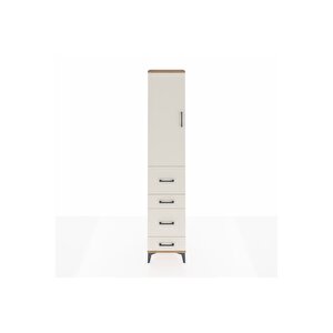 Arges Dolap 2 Raflı 4 Çekmeceli Tek Askılı 44x30x221 Çam-aytaşı