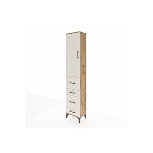 Arges Dolap 2 Raflı 4 Çekmeceli Tek Askılı 44x30x221 Çam-aytaşı