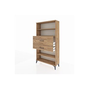 Arges Dolap 3 Raflı 2 Çekmeceli 88x30x163 Çam-çam