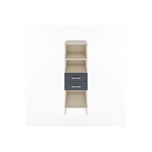 Hyperion Dolap 2 Raflı 2 Çekmeceli 44x44x134 Aytaşı-antrasit