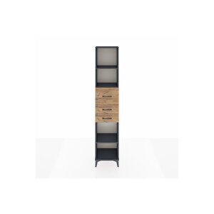 Arges Dolap 3 Raflı 3 Çekmeceli 44x30x221 Antrasit-çam