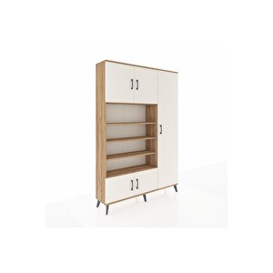 Arges Dolap 11 Raflı 5 Kapaklı 132x30x195 Çam-aytaşı/çam