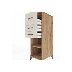 Kronos Dolap Tek Raflı 3 Çekmeceli 44x59x134 Çam-aytaşı