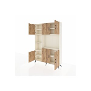 Arges Dolap 9 Raflı 6 Kapaklı 132x30x195 Aytaşı-çam/aytaşı