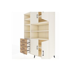Kronos Dolap 9 Raflı 4 Çekmeceli 4 Kapaklı 132x59x195 Aytaşı-aytaşı/çam