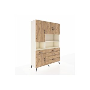 Hyperion Gardrop 9 Raflı 4 Çekmeceli 4 Kapaklı 132x44x195 Aytaşı-çam
