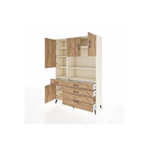 Hyperion Gardrop 9 Raflı 4 Çekmeceli 4 Kapaklı 132x44x195 Aytaşı-çam