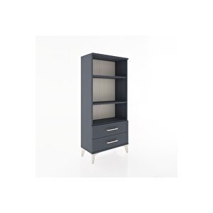 Hyperion Dolap 3 Raflı 2 Çekmeceli 60x44x134 Antrasit-antrasit