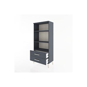 Hyperion Dolap 3 Raflı 2 Çekmeceli 60x44x134 Antrasit-antrasit