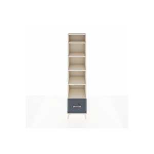 Hyperion Dolap 5 Raflı Tek Çekmeceli 44x44x195 Aytaşı-antrasit