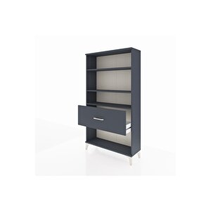 Arges Dolap 3 Raflı Tek Çekmeceli 88x30x163 Antrasit-antrasit