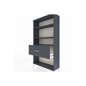 Arges Dolap 3 Raflı Tek Çekmeceli 88x30x163 Antrasit-antrasit