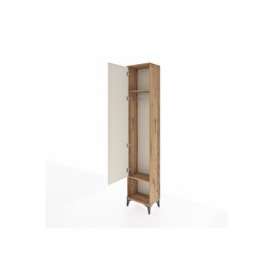 Arges Dolap 2 Raflı Tek Kapaklı Tek Askılı 44x30x221 Çam-aytaşı