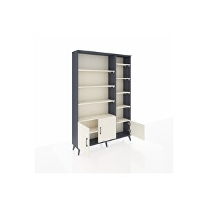 Arges Gardrop 10 Raflı 3 Kapaklı 132x30x195 Antrasit-aytaşı