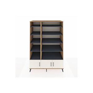 Kronos Dolap 10 Raflı 3 Kapaklı 132x59x195 Çam-aytaşı/antrasit