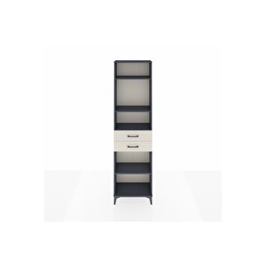 Arges Dolap 4 Raflı 2 Çekmeceli 60x30x221 Antrasit-aytaşı