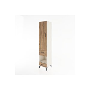 Hyperion Dolap 4 Raflı 2 Çekmeceli Tek Kapaklı 44x44x221 Aytaşı-çam