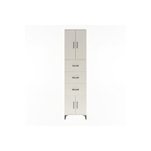 Arges Dolap Tek Raflı 3 Çekmeceli 4 Kapaklı 60x30x243 Aytaşı-aytaşı