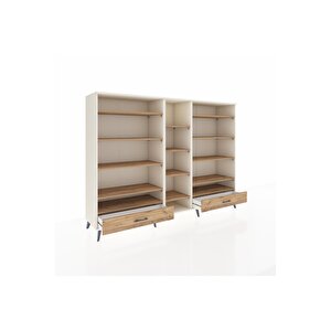 Hyperion Dolap 14 Raflı 2 Çekmeceli  220x44x163 Aytaşı-çam