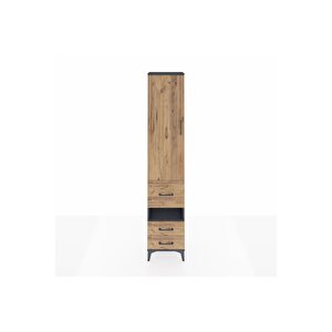 Arges Dolap 3 Raflı 3 Çekmeceli Tek Askılı 44x30x221 Antrasit-çam