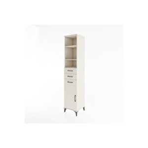 Hyperion Dolap 4 Raflı 3 Çekmeceli Tek Kapaklı 44x44x221 Aytaşı-aytaşı