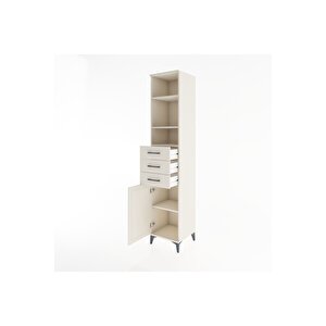 Hyperion Dolap 4 Raflı 3 Çekmeceli Tek Kapaklı 44x44x221 Aytaşı-aytaşı